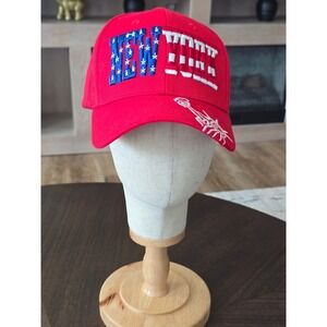 New League New York City Baseball Cap Red Stars Stripes Statue of Liberty Hat